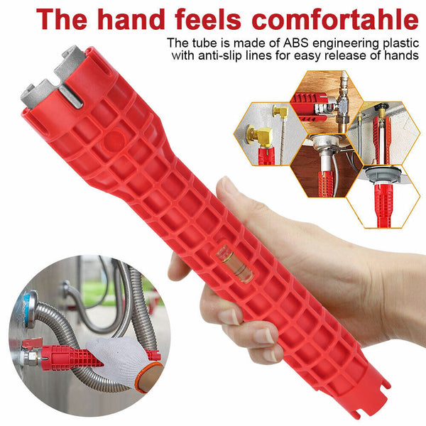 8 In 1 Home Sink Basin Wrench Faucet Install Tap Spanner Repair Tool Adjustable - Lets Party