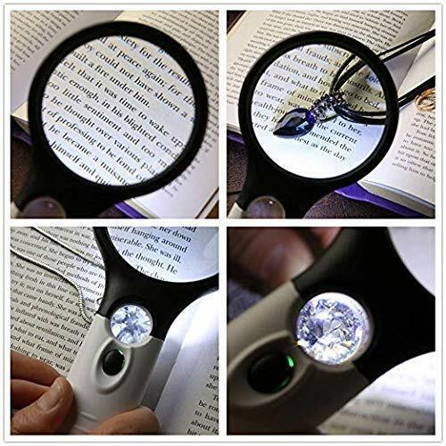 45X Handheld Magnifier Reading Magnifying Glass Jewelry Loupe With 3LED Light - Lets Party