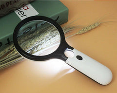 45X Handheld Magnifier Reading Magnifying Glass Jewelry Loupe With 3LED Light