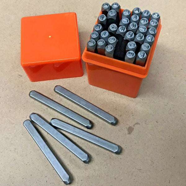 3mm Letter Number Punch Set Stamp Hardened Ball Bearing Steel Metal Marking 37Pc - Lets Party