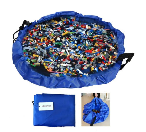 150cm Kids Play Mat Bag Portable Toy Storage Organizer Lego Toys Drawstring Bag - Lets Party