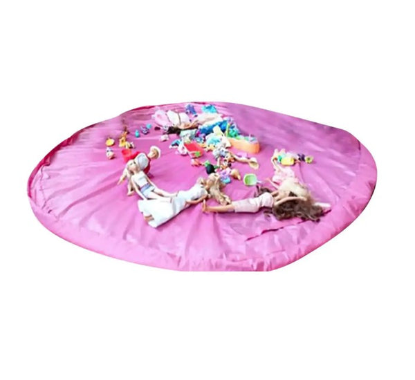 150cm Kids Play Mat Bag Portable Toy Storage Organizer Lego Toys Drawstring Bag - Lets Party