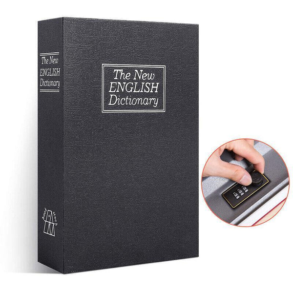 Dictionary Book Secret Hidden Security Safe Lock Cash Money Jewellery Locker - Lets Party