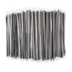 Black Drinking Straw Party Cocktail Plastic Disposable Straws Individual Package