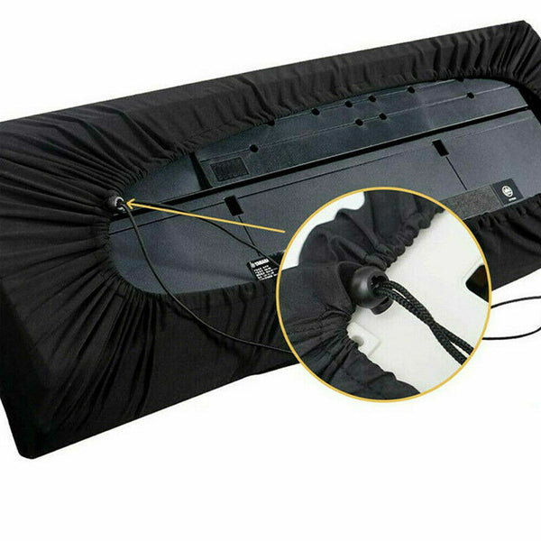88 Keys Electronic Piano Dust Cover Digital Keyboard Cover Drawstring Black SE - Lets Party