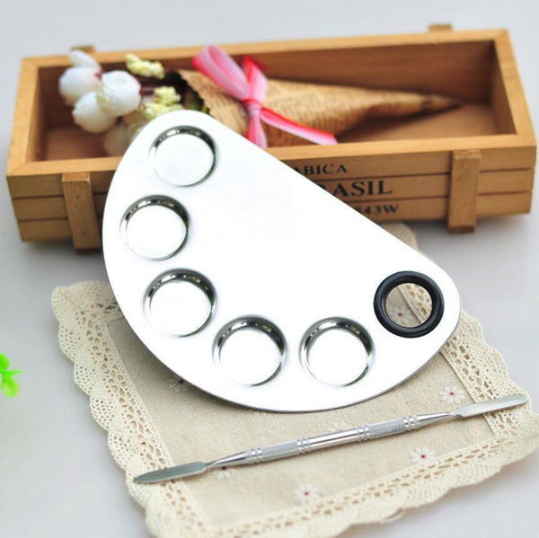 Cosmetic Makeup Palette Nail Art Spatula Foundation Mixing Tool Stainless Steel - Lets Party