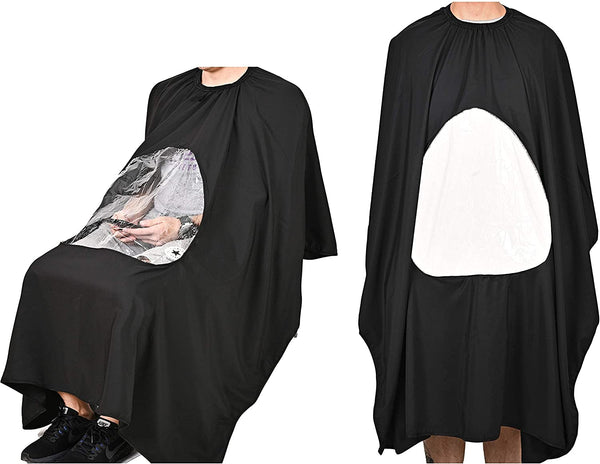 Salon Barber Apron Hair Capes Hair Cutting Hairdressing Cloth Gown Transparent - Lets Party
