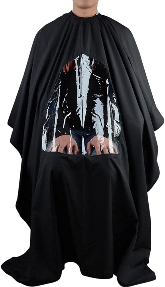 Salon Barber Apron Hair Capes Hair Cutting Hairdressing Cloth Gown Transparent - Lets Party