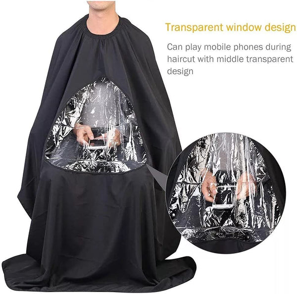 Salon Barber Apron Hair Capes Hair Cutting Hairdressing Cloth Gown Transparent - Lets Party