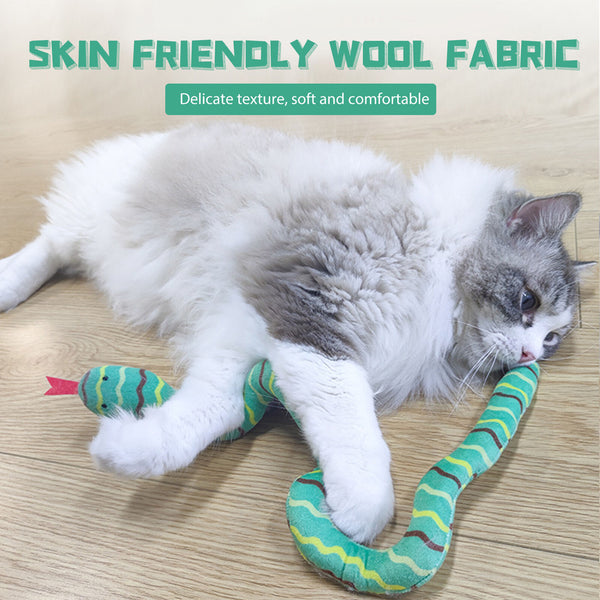 Pet Cat Toy Catnip Snake Plush Toys Cats Chewing Interactive Toy - Lets Party