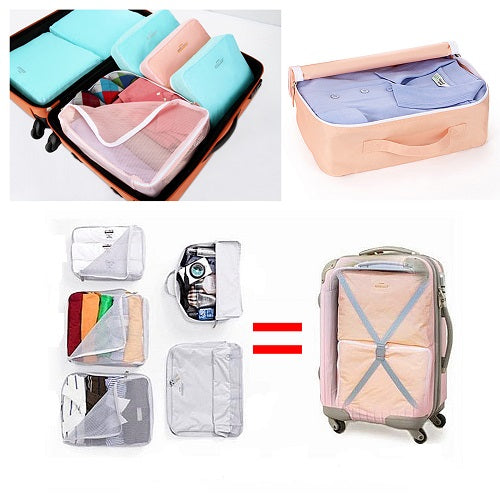 5PcsTravel Luggage Suitcase Storage Bag Set For Clothes Tidy Container Organiser - Lets Party