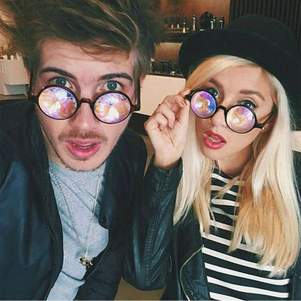 Kaleidoscope Glasses Rave Festival EDM Sunglasses Diffracted Lens Party Show - Lets Party