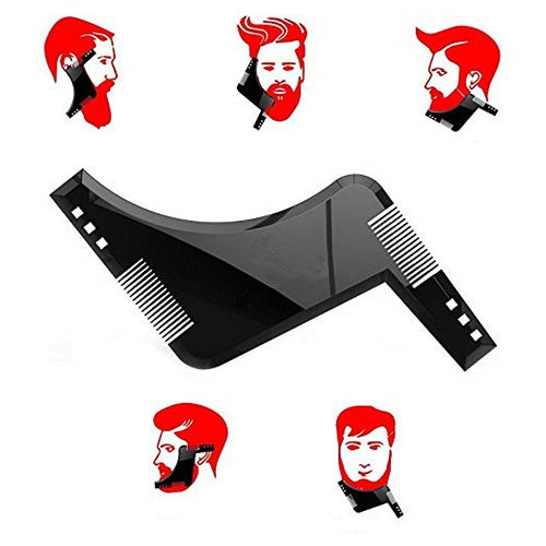 2020 Beard Styling Shaping Template Comb Tool Symmetry Trimming Shaper Stencil - Lets Party