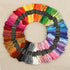 50 Colourful Egyptian Cross Stitch Cotton Sewing Skeins Embroidery Thread Floss - Lets Party