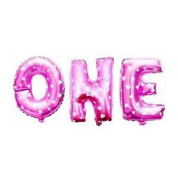 40cm Baby ONE Foil Helium Balloons Boy Girl Baby Shower Happy Birthday - Lets Party