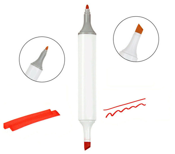 80PCS Marker Pen Set Dual Heads Graphic Artist Craft Sketch Copic TOUCH Markers - Lets Party