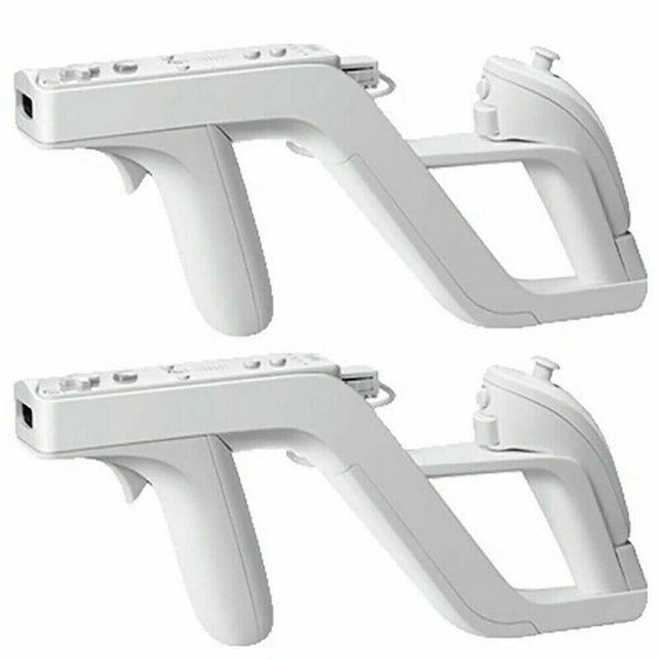 2x White Zapper Gun for Nintendo Wii Remote Controller Call Of Duty - Lets Party