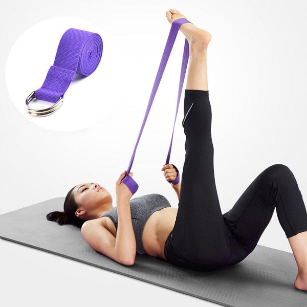 Yoga Exercise Pilate Cotton Stretch Strap D-Ring Belt Leg/ Waist Resistance Band - Lets Party