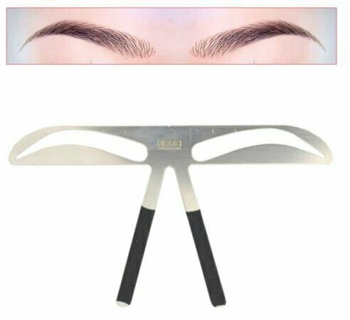 3D Brow Stencil Shaper Tattoo Eyebrow Kit Ruler Balance Template Makeup Tool AU - Lets Party