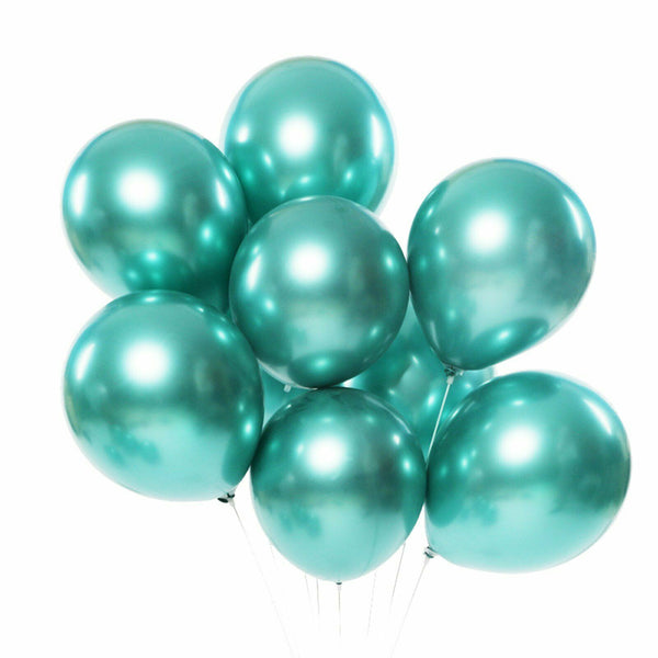 5pcs Giant 40cm Chrome Metallic Latex Balloons Birthday Wedding Party Balloons - Lets Party