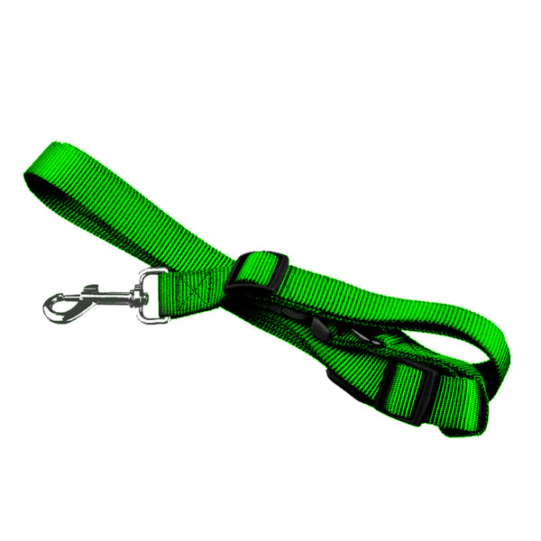 Adjustable Dog Hands Free Leash Waist Belt Buddy Jogging Walking Running Green - Lets Party