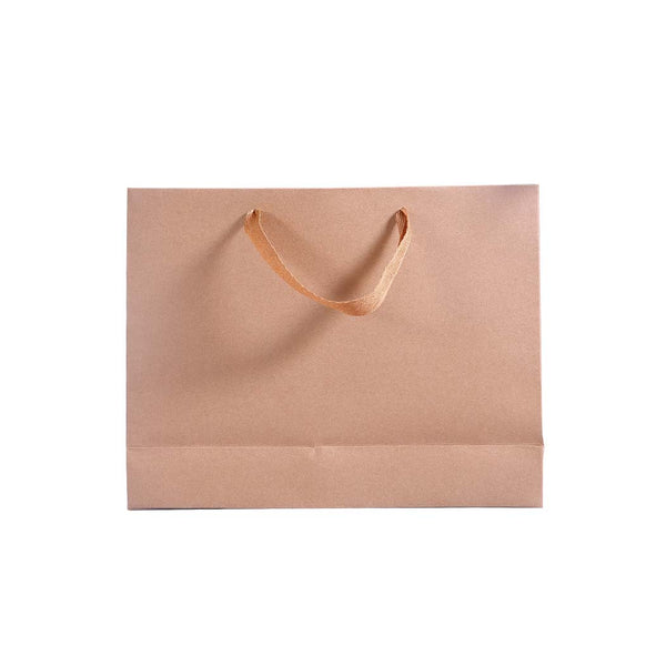 50x Brown Paper Bag Kraft Eco Recyclable Gift Carry Shopping Retail Bags Handles - Lets Party