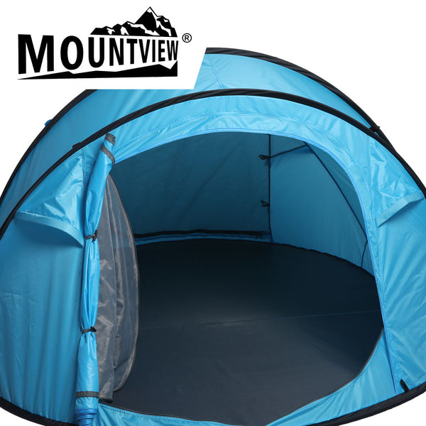 Mountview Pop Up Camping Tent Beach Outdoor Family Tents Portable 4 Person Dome - Lets Party