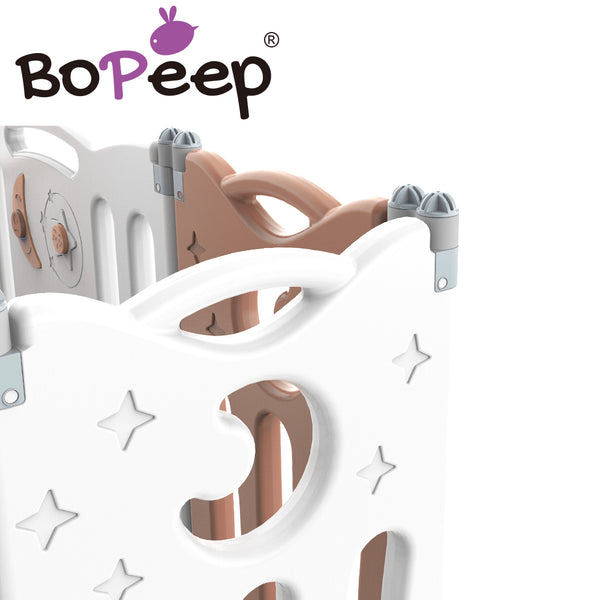 BoPeep Kids Baby Playpen Foldable Child Safety Gate Toddler Fence 18 Panels Pink - Lets Party