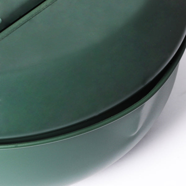 Japanese Deep Frying Pot Non-stick 24cm Tempura Fryer Pan Stainless Steel Green - Lets Party