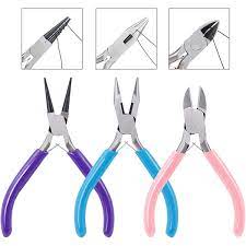 3x Beading Jewelry Making Tools Wire Cutter Mini Pliers Set Jewellery Repair Kit - Lets Party