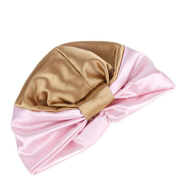 Womens Imitated Silk Sleeping Cap Sleep Hat Night Hair Styling Care Bonnet Wrap - Lets Party