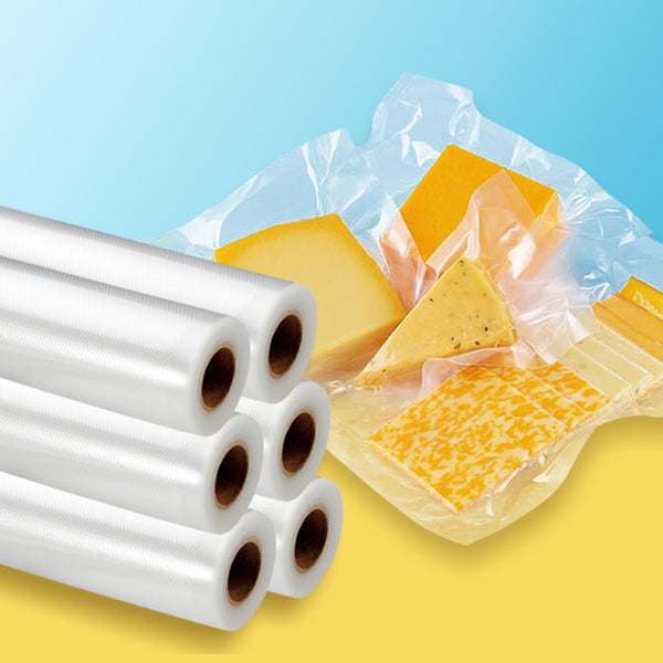 TOQUE Vacuum Food Sealer Storage Bags Seal Saver Heat Commercial 6 Rolls 28cm - Lets Party