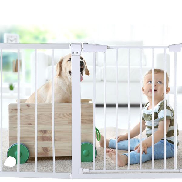 Baby Kids Pet Safety Security Gate Stair Barrier Doors Extension Panels 30cm WH - Lets Party
