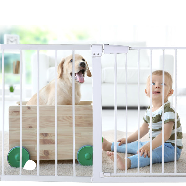 Baby Kids Pet Safety Security Gate Stair Barrier Doors Extension Panels 45cm WH - Lets Party