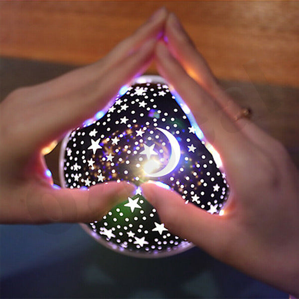 LED Night Star Sky Projector Light Lamp Rotating Starry Baby Room Kids Gift - Lets Party