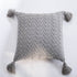 Knit Chenille Open Chevron Corner Tassel Cushion Cover Crochet Throw Pillow Case - Lets Party