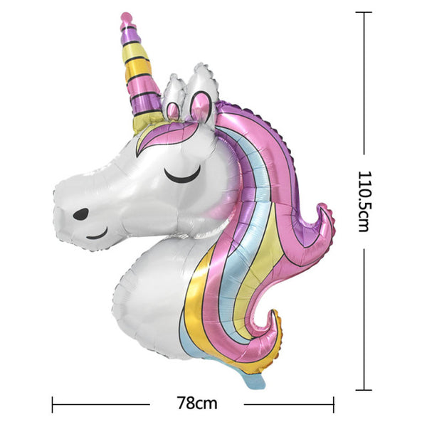 1Set Rainbow Unicorn Balloon 32 inch Number Foil Balloons 1st Kids Unicorn Theme Birthday Party Decorations Baby Shower Globos - Lets Party