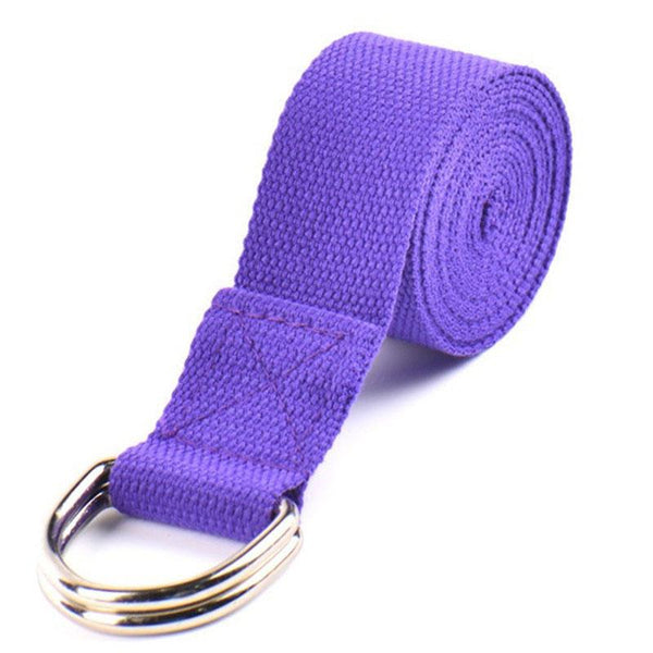 Yoga Exercise Pilate Cotton Stretch Strap D-Ring Belt Leg/ Waist Resistance Band - Lets Party