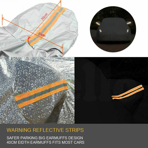 Waterproof Adjustable Large Car Covers Rain Sun Dust UV Proof Protection YXL - Lets Party