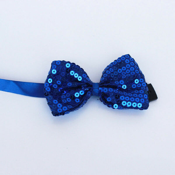 Glitter Sequin Clip-on Bowtie Men's Women Boys Girls Bow Tie Party Dance Costume - Lets Party