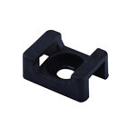 200x Cable Zip Ties and Base Mount Kit Screw Fixing Wire Holder Organizer Black