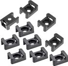 200x Cable Zip Ties and Base Mount Kit Screw Fixing Wire Holder Organizer Black