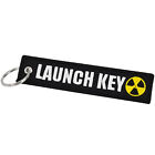 LAUNCH KEY Keychain Embroidered Key Ring Chain Car Bike Keyring Jet Tag Funny AU