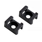 200x Cable Zip Ties and Base Mount Kit Screw Fixing Wire Holder Organizer Black