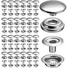 120x Marine Boat Canvas Stainless Steel Snap Fastener Press Stud Cap Button Kit