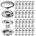 120x Marine Boat Canvas Stainless Steel Snap Fastener Press Stud Cap Button Kit