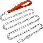 120cm Pet Dog Puppy Metal Chain Lead With Soft Padded Handle Leash Duty AUS