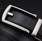 Mens Leather Belt Detachable Waistband Cuttable Strap Automatic Steel Buckle