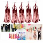 10/20x Rose Gold Tassel Garland Metallic Tinsel Foil Birthday Party Balloon Drop