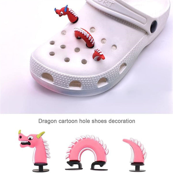 DIY Shoes Decorations Cartoon Dragon Shoe Charm Inserted To Shoe Hole Decor Gift